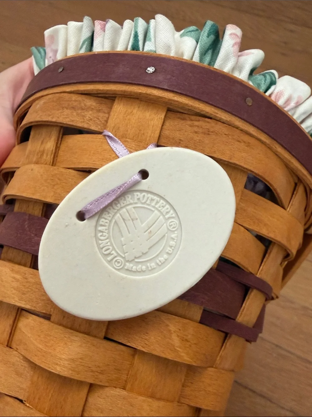 Longaberger Lilac Basket 1994 May Series Excellent 16209